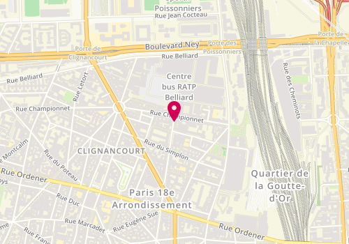 Plan de 3D-Anti-Nuisibles et Parasitaires, 142 Rue de Clignancourt, 75018 Paris