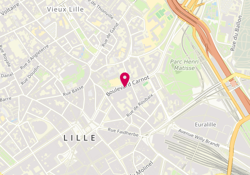 Plan de Laboclean Lille Métropôle, 38 Boulevard Carnot Bureau 3, 59800 Lille